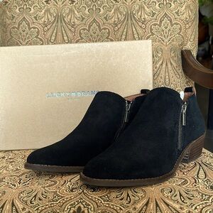 Lucky Brand Black Suede booties (size 8.5)